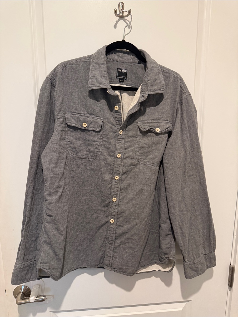 Todd Snyder Gray Crewneck Shirt with Branded Label